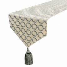Geometrix Threads - Grey Linen Decorative Table Runner - £57.23 GBP+
