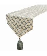 Geometrix Threads - Grey Linen Decorative Table Runner - £56.17 GBP+