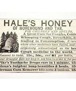 1885 Medical Hale&#39;s Honey Horehound Quack Medicine Advertisement Antique 1 - $27.87 CAD