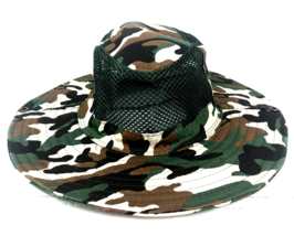 Camo Bucket Hat Side Snap Vented Lightweight Safari Fishing Hunting Boonie Hat - £9.00 GBP
