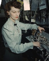 Female war worker at Goodyear Aircraft plant in Akron Ohio WWII 1941 Photo Print - $8.81+