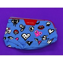 Estée Lauder Blue Cosmetic Bag With Fun Graphic Prints - £6.45 GBP