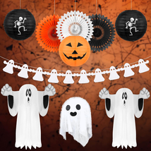 Hanging Ghosts Halloween Decor - Pack of 10 - $490.37 MXN