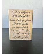 Pledge Of Allegiance USA Word Patriotic LARGE STAMPABILITIES OR1003 Rubb... - $210.86 MXN