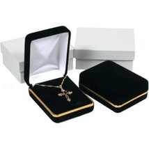 Black Velvet Necklace Pendant Chain Jewelry Gift Boxes Displays Kit 72 Pcs - £135.38 GBP