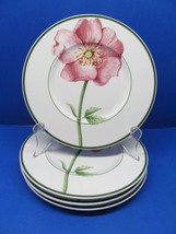 Villeroy And Boch Flora &quot;Wild Rose&quot; Set Of Four 7  Inch Tea Bread Side P... - £54.14 GBP