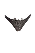 AGENT PROVOCATEUR Womens Thongs Elegant Sheer Elastic Black Size S - $130.94