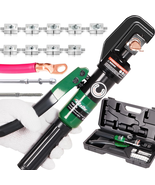 10 Ton Hydraulic Cable Lug Crimper Tool Kit 12 AWG-2/0 AWG - $54.46
