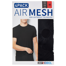 Short Sleeve Tee T-Shirt Mens Shirt Plain Air Mesh Anti Odor Quick Dry  4-Pack - £27.79 GBP