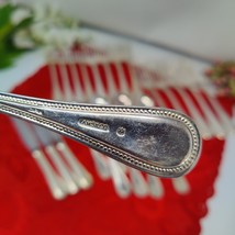 25pc Amsilco Manhattan World Tableware Silverplate Beaded Spoon Fork Knives - $34.98