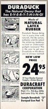 1957 Print Ad Duraduck Natural Latex Rubeer Duck Decoys Duracraft Salt Lake City - £6.73 GBP