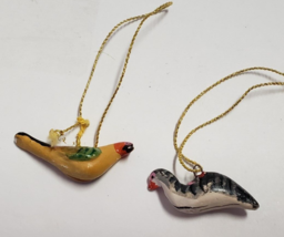 2 Birds Miniature ceramic Hanging decorations Christmas Ornament - $2.50