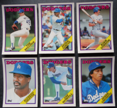 1988 Topps Traded Los Angeles Dodgers Team Set of 6 Baseball Cards - £3.14 GBP