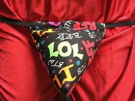 New Novelty Sexy Mens Funny LOL Gstring Thong Male Lingerie Underwear - $18.99