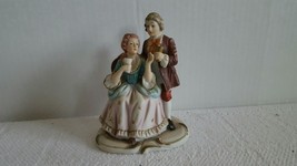 Vintage Victorian COLONIAL COUPLE Porcelain FIGURINE  Mandolin - $15.99