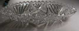 American Brilliant Cut Glass Relish Celery Dish- 10.5 by 4.25 inches - £24.09 GBP