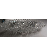 American Brilliant Cut Glass Relish Celery Dish- 10.5 by 4.25 inches - £24.55 GBP