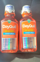 2 Pack Vicks Dayquil Cold And Flu Relief Liquid Original Flavor, 12 Oz Each - £28.61 GBP