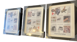 3 Pk Kids Art Frame 8.5&quot; x 11&quot; Changeable w Stand Front Opening Black NEW - £33.85 GBP