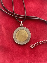 Italy coin pendant choker necklace  - £11.97 GBP