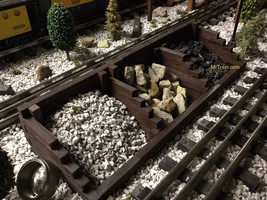 O Scale Train Scenery | RAILROAD ROCK BIN | Coal Bin | Dump Bin | miniat... - £28.37 GBP