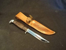 Case 1993 USMC Hunting Fixed Blade Knife Blade Stacked Leather Handle W/... - $199.95