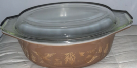 Vintage 1962-71 Pyrex Early American 043 1 1/2QT Lidded Casserole Dish - $38.49