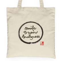 Thich Nhat Hanh Calligraphy Tote Bag Smile To Your Lonelyness Bag Cotton... - £13.37 GBP