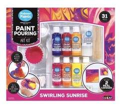 Cra-Z-Art Palmer Paints Paint Pouring Art Kit, Swirling Sunrise - $28.95