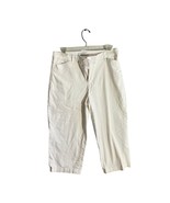 Gloria Vanderbilt White Cotton Stretch Crop Pants Size 8 - $273.45 MXN
