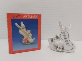Vtg Artmark Fine Porcelain Bird And Musical Instrument Figurine - £7.79 GBP