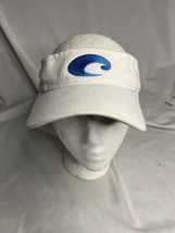 Costa Del Mar Sun Golf Visor Hat Adjustable Blue White Embroidered Hat Cap - $9.90