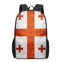 Georgia flag 3D Pattern School Bag for Children Girls Boys Casual Book Bags Kids - £154.02 GBP