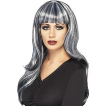 Sexy Black &amp; White Sinister Siren Wig Vamp Demonica Madame Darkness Gothic Doll - £12.54 GBP