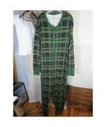 Hearth &amp; Hand Magnolia Plaid One Piece Pajamas Long Sleeve Button Up XXL... - $261.58 MXN