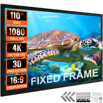 VEVOR  Big 110" Diagonal 16:9 HD Projector Screen Home Theater Outdoor Use - $114.99