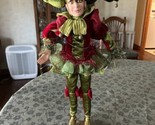 Vintage 21 inch holiday Christmas elf statue figurine Rare HTF - $23.71