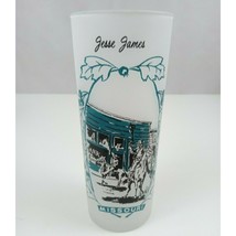 Vintage Collectors Missouri Jesse James Frosted Tom Collins Tumbler Glass 6.5&quot; - £11.62 GBP