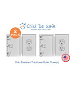 2-Pack Child Be Safe Child and Pet Proof WHITE Wall Outlet Safety Cover ... - £18.64 GBP