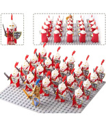 21pcs Red Cross Knights A Medieval Battles &amp; Sieges Custom Minifigures Toys - £20.74 GBP