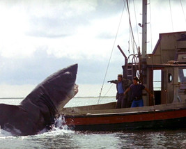 Jaws Roy Scheider Robert Shaw shark attacking Orca boat 11x14 Photo - £11.79 GBP