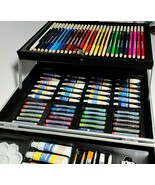 New Sealed 126 Piece Art Set Aluminum Carrying Case Kids Artwork Adults ... - $20.59 CAD