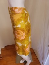 Gold Floral Print Skirt By Talbot, Sz 8 - £15.82 GBP