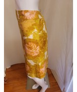 GOLD FLORAL PRINT SKIRT BY TALBOT, SZ 8 - $19.80