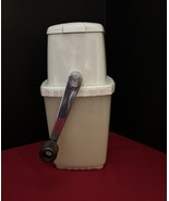 Vtg MCM Swing Away Bar Table Ice Crusher Manual Hand Crank White Cream C... - $318.37 MXN