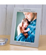 DADDY Our 1st Christmas Together Personalised Silver Plated Photo Frame ... - £12.78 GBP