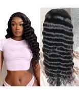 Tzihaano 4x4 HD Transparent Lace Frontal Wigs Human Hair Natural Black C... - $59.40