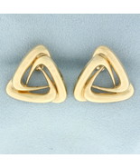 Triangle Knot Earrings in 10k Yellow Gold - €257,59 EUR