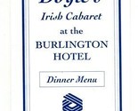 Doyle&#39;s Irish Cabaret Menu Burlington Hotel Dublin Ireland Doyle Hotel  - £21.66 GBP