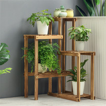 Wooden Plant Stand Shelf Garden Planter Flower Pot Stand Indoor Outdoor ... - $66.49
